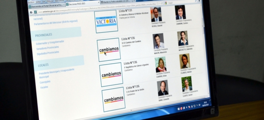 Los resultados de las Paso 2015 se publicarán en el sitio oficial de la provincia