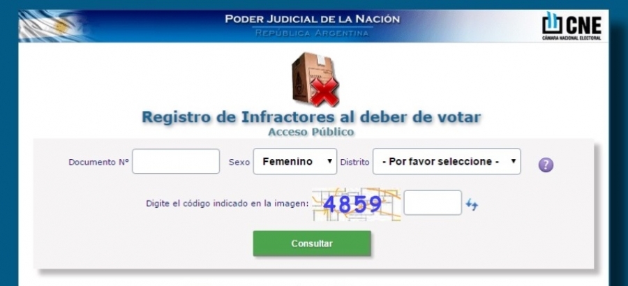 Imagen sobre Habilitan un registro de infractores que no votaron en elecciones pasadas