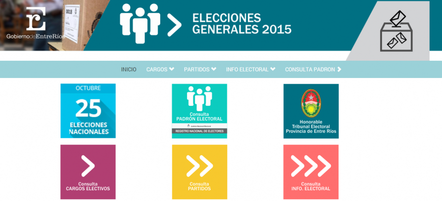 Los resultados de las GENERALES 2015 se publicarán en el sitio oficial de la provincia