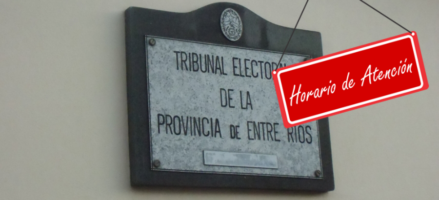 Imagen sobre Horarios de atención en el Tribunal Electoral de Entre Ríos
