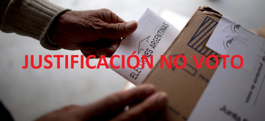 Justificación de no emisión de voto