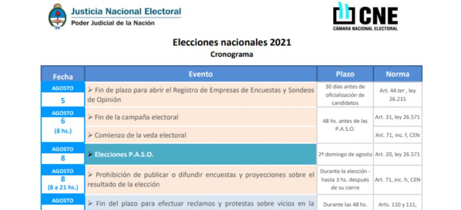 La CNE aprueba el Cronograma Electoral para las próximas elecciones